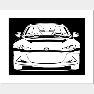 Mazda Miata MX5 IV Simple Sketch W Posters and Art
